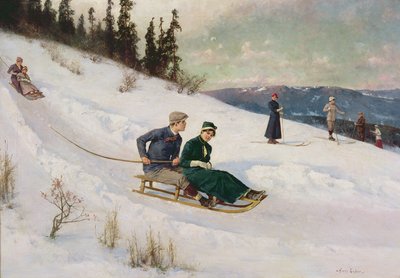 Slittino e sci da Axel Hjalmar Ender