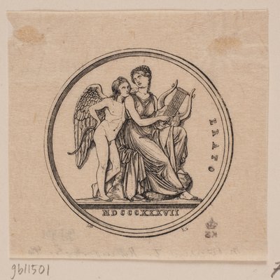 Medaglia con Rappresentazione di Erato da Axel Theodor Kittendorff