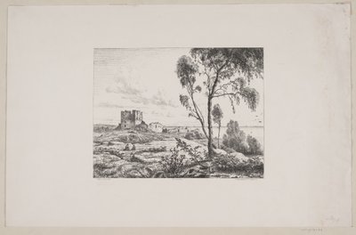 Parti ved Hammershus da Axel Theodor Kittendorff