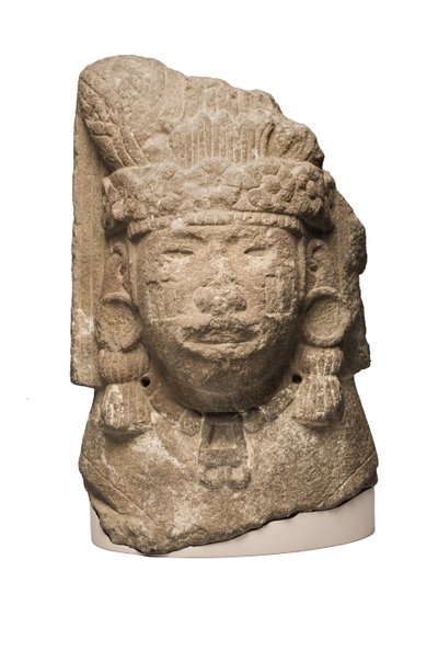Testa di Xilonen, la Dea del Giovane Mais, Tenochtitlan, Messico, 1450/1500 da Aztec