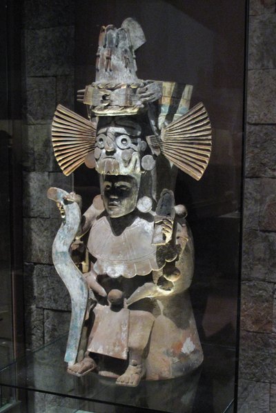 Bruciatore di incenso a forma del dio Tlaloc, Tlahuac, periodo postclassico tardo, c.1500 da Aztec