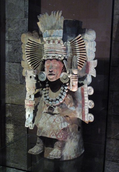 Bruciatore di incenso a forma della dea del mais Xilonen, Tlahuac, periodo postclassico tardo, c.1500 da Aztec