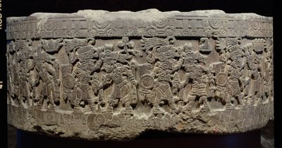 La pietra di Tizoc (c.1481-86) o Temalacatl, 1325-1521 da Aztec