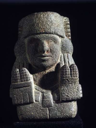 Arte azteca: rappresentazione di Chicomecoatl (chiamata anche Xilonen), dea del mais e della fertilità. Museo Nazionale di Antropologia, Messico da Aztec Aztec