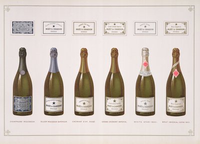 Tipi di Champagne e vino spumante, da La France Vinicole, pub. da Moet & Chandon, Epernay da B. Arnaud