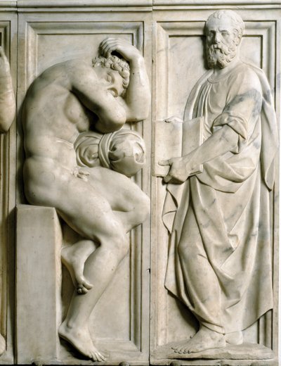 Profeta e Ignudo Basso rilievo in marmo di Baccio Bandinelli (1493-1560) da Baccio Bandinelli
