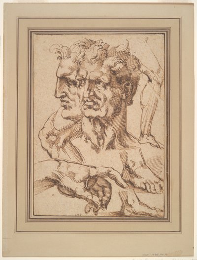 Foglio di studi da Baccio Bandinelli