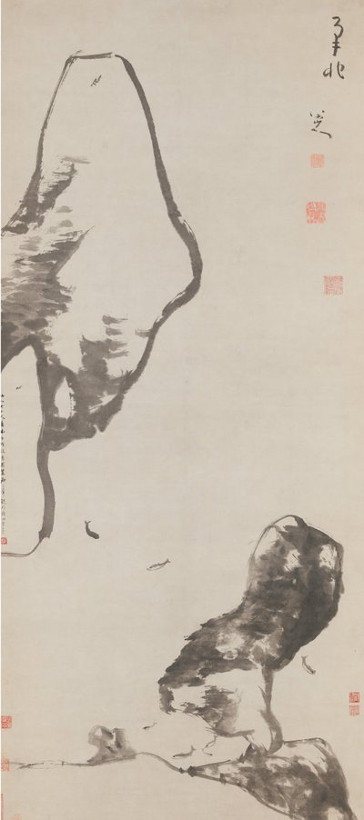 Pesci e rocce, 1699 da Bada Shanren