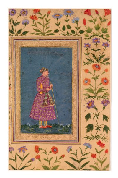 Ritratto di un grande moghul, in piedi, c.1640 da Bahadur Ilyas