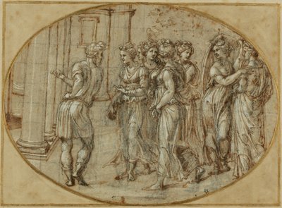 Odisseo e le figlie di Licomede da Baldassare Peruzzi