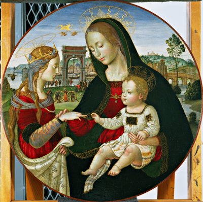 Il matrimonio mistico di Santa Caterina, 1502-03 da Baldassarre Peruzzi