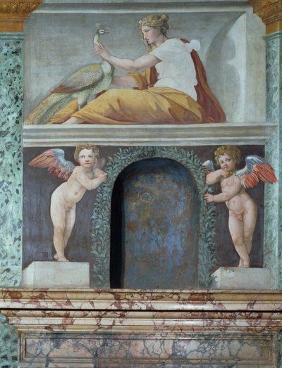 Sala delle Prospettive, dettaglio della nicchia trompe-l