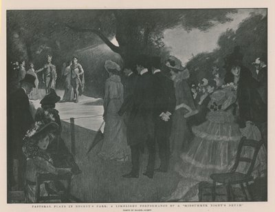 Spettacoli pastorali a Regents Park: una performance di Sogno di una notte di mezza estate da Balliol (after) Salmon