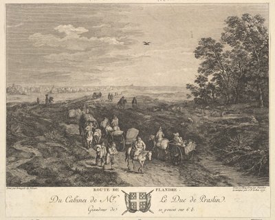Route de Flandre dopo un dipinto nella collezione del Duca di Praslin da Balthasar Anton Dunker