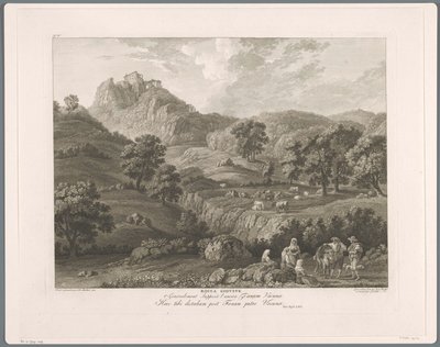 Veduta di Roccagiovine da Balthasar Anton Dunker