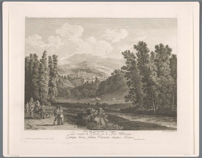 Veduta di Vicovaro da Balthasar Anton Dunker