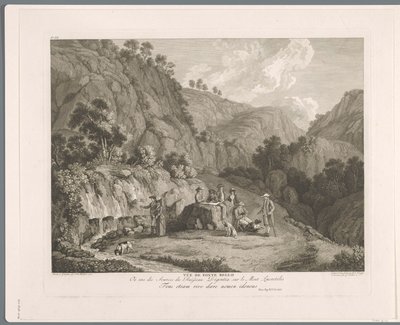 Vista sulla fonte presso Monti Lucretili da Balthasar Anton Dunker