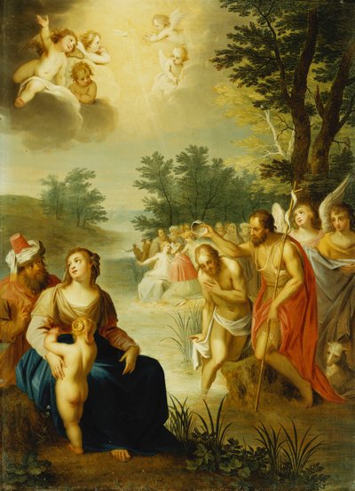 Il battesimo di Cristo da Balthasar Beschey