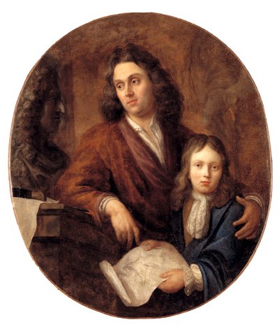 Lo scultore Willem Kerrickx e suo figlio Willem Ignatius da Balthasar Beschey