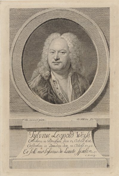 Ritratto di Sylvius Leopold Weiss da Balthasar Denner