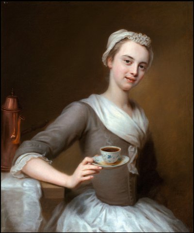 Rococò: Offrendo una tazza di caffè da Balthasar Denner