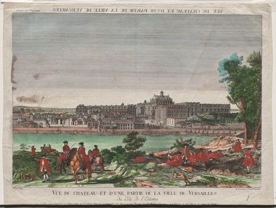 Veduta del castello e di una parte della città di Versailles da Balthasar Friedrich Leizelt
