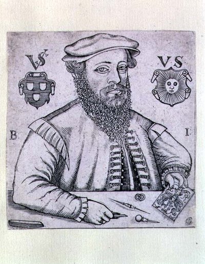 Ritratto di Virgilius Solis (1514-62) incisore tedesco da Balthasar Jenichen