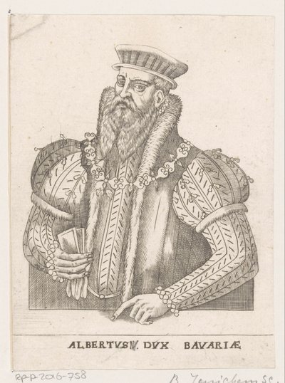 Ritratto di Alberto V, duca di Baviera da Balthasar Jenichen