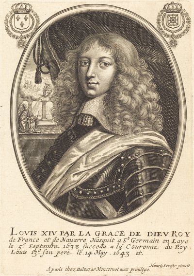 Luigi XIV, Re di Francia da Balthasar Moncornet after Henry Stresor