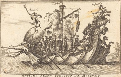 Anfione Argon condotto da Mercurio da Balthasar Moncornet after Remigio Cantagallina