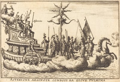 Asterione Argonauta condotto da Giove Fulmina da Balthasar Moncornet after Remigio Cantagallina