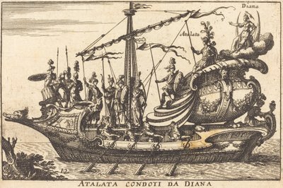 Atalata condotta da Diana da Balthasar Moncornet after Remigio Cantagallina
