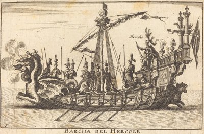 Barcha del Hercole da Balthasar Moncornet after Remigio Cantagallina