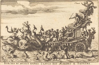 Barcha di musici rapra Clauco dio Marino e Tritoni da Balthasar Moncornet after Remigio Cantagallina