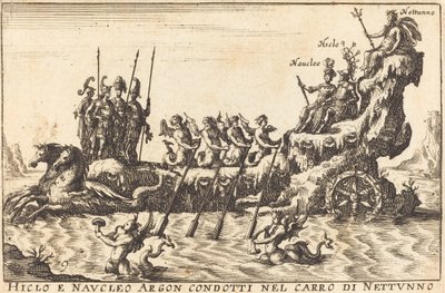 Hiclo e Naucleo Argon condotti nel carro di Nettuno da Balthasar Moncornet after Remigio Cantagallina