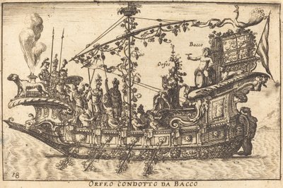 Orfeo condotto da Bacco da Balthasar Moncornet after Remigio Cantagallina