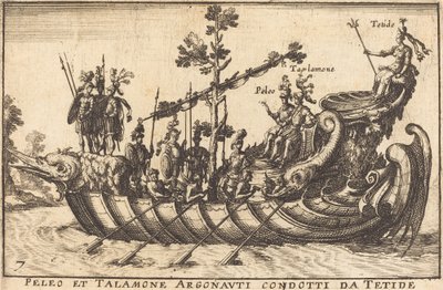 Peleo e Talamone Argonauti condotti da Tetide da Balthasar Moncornet after Remigio Cantagallina