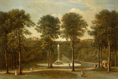 Veduta dello Stagno della Fontana a Hackfall, con la Casa del Banchetto Oltre da Balthasar Nebot