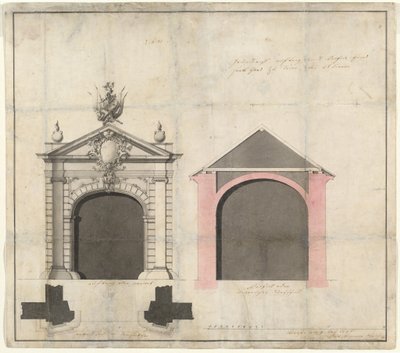 Progetto per una porta della città a Treviri da Balthasar Neumann