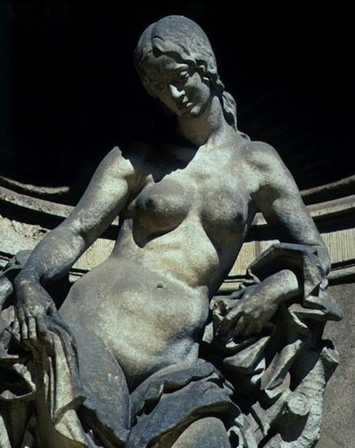 (dettaglio) da una scultura di una ninfa da Balthasar Permoser