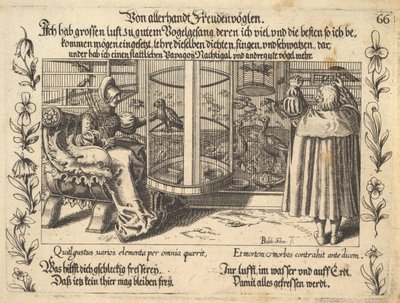 Von allerhandt Freudenvöglen, illustrazione da Petrarca, Glück und Unglück Spiegel da Balthasar Schwan