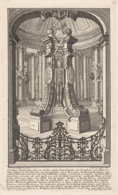 Sala delle antichità da Balthasar Sigmund Setletzky