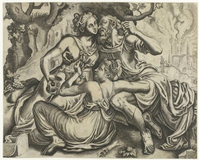 Lot e le sue figlie da Balthazar van den Bos
