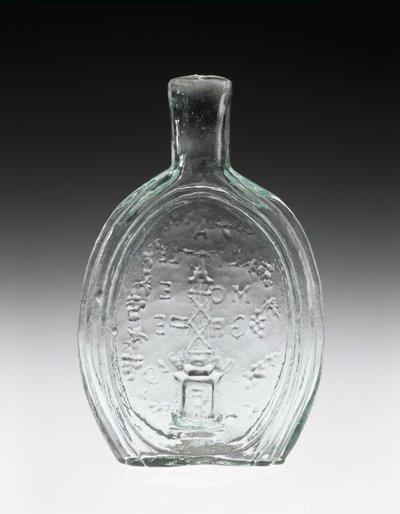 Fiaschetta figurata, c. 1847 da Baltimore Glass Works
