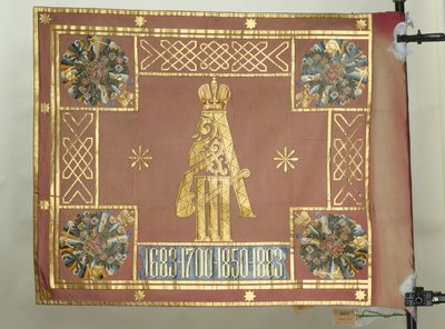 Stendardo del reggimento Leib-Guard Preobrazhensky, 1883 da Banners and Standards Flags