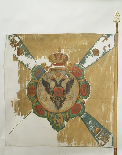 Bandiera del reggimento Semenovsky Life-Guards, 1762 da Banners and Standards Flags