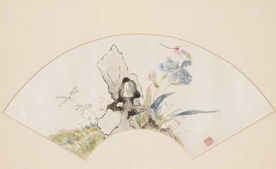 Giglio, roccia e libellula, XIX secolo 1801-1900 da Baoru Liu