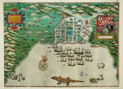 Mappa di Santo Domingo da Baptista Boazio