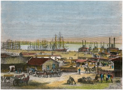 Fiume Mississippi, New Orleans, Louisiana, USA da Barbant