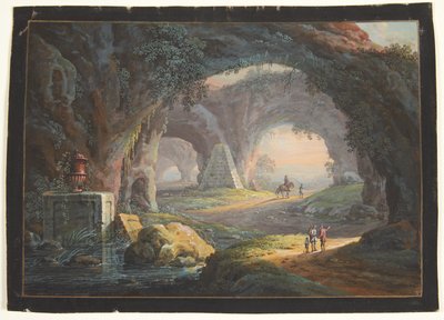 Un paesaggio fantastico con rovine antiche e figure da Barbara Dietzsch